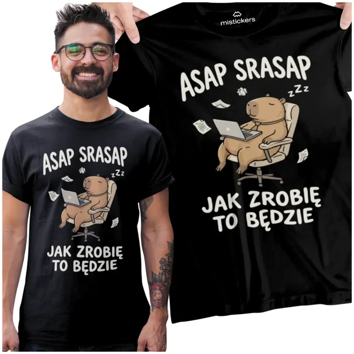 Koszulka męska - „ASAP Srasap”