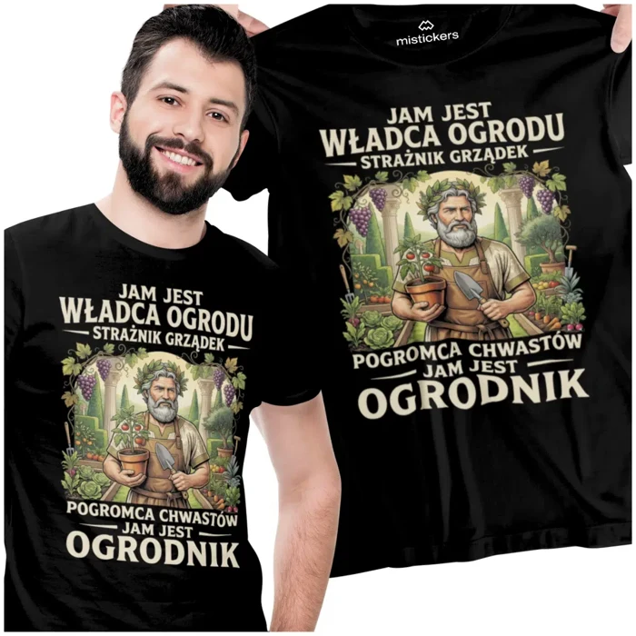 Koszulka męska dla Ogrodnika - „Jam jest Władca Ogrodu”